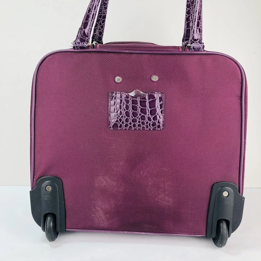 Samsonite Silhouette Carry-On Suitcase Purple 2-Wheel Under Seat Luggage